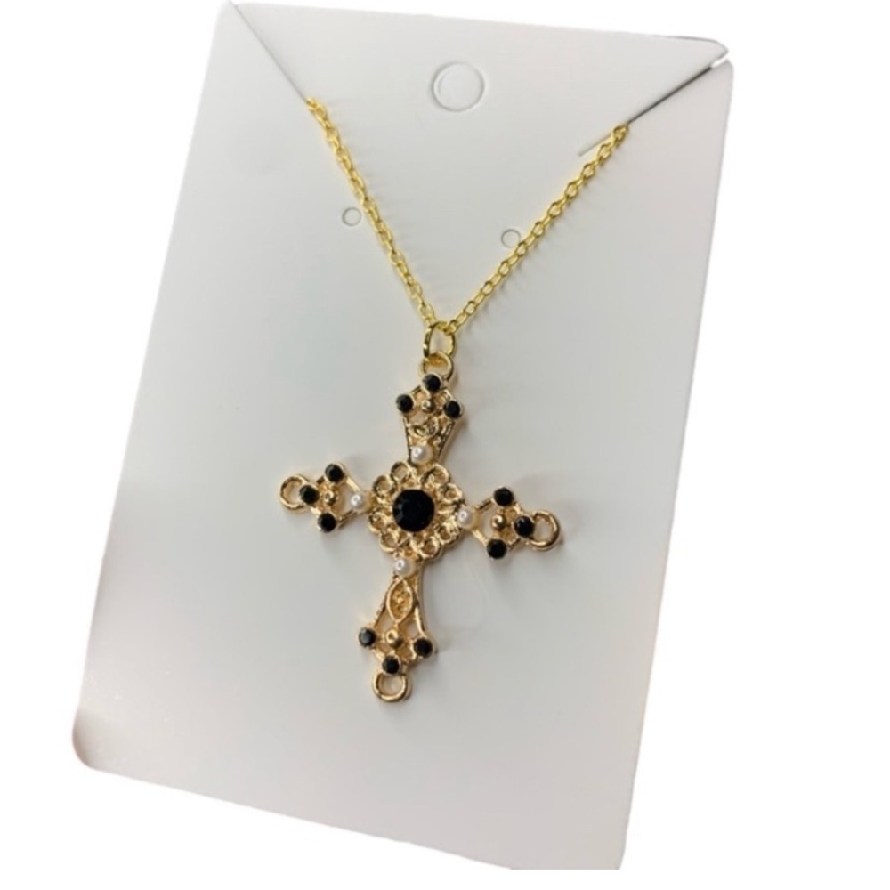 Gold cross necklace